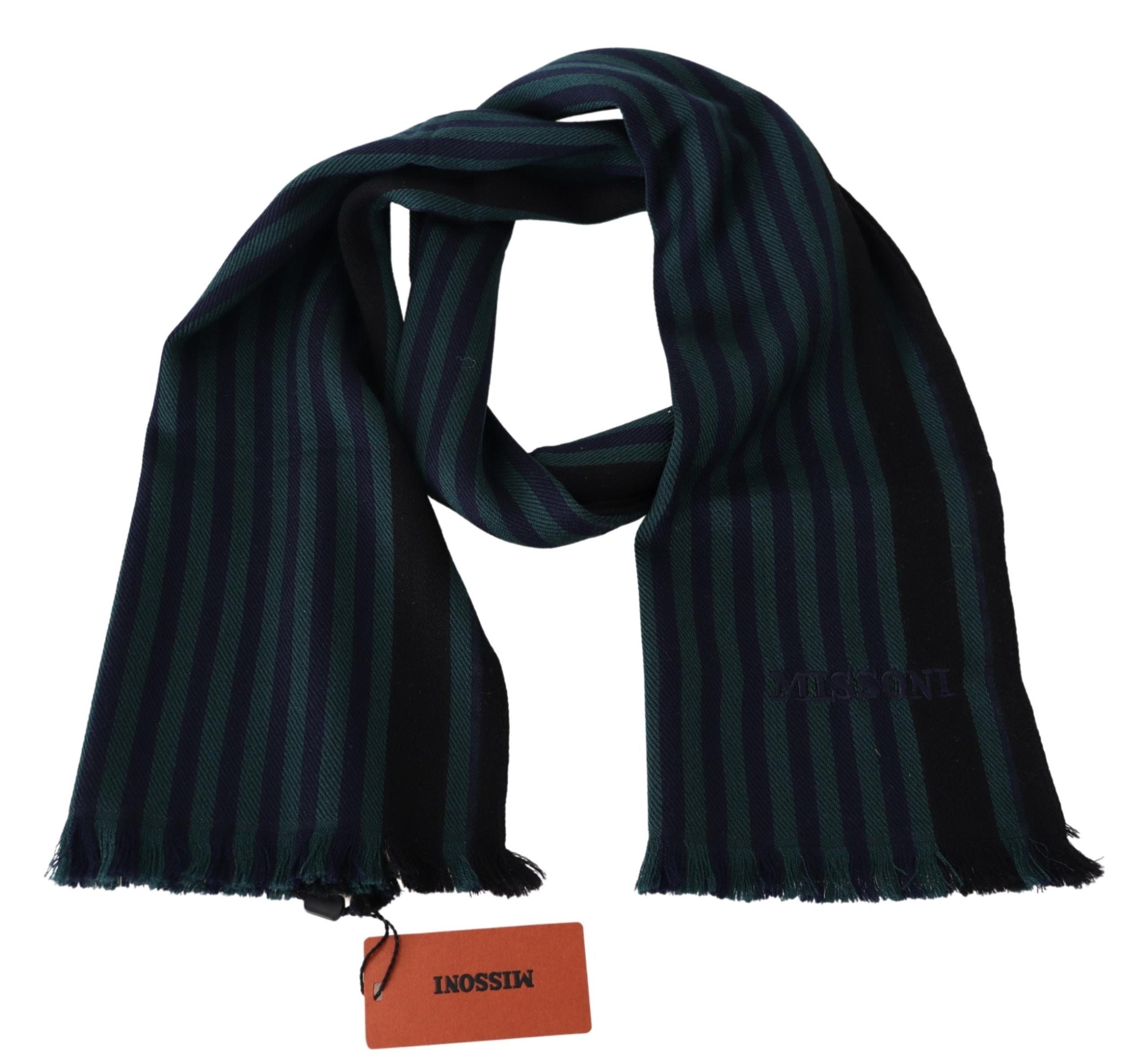 Missoni Multicolor Wool Scarf with Fringes