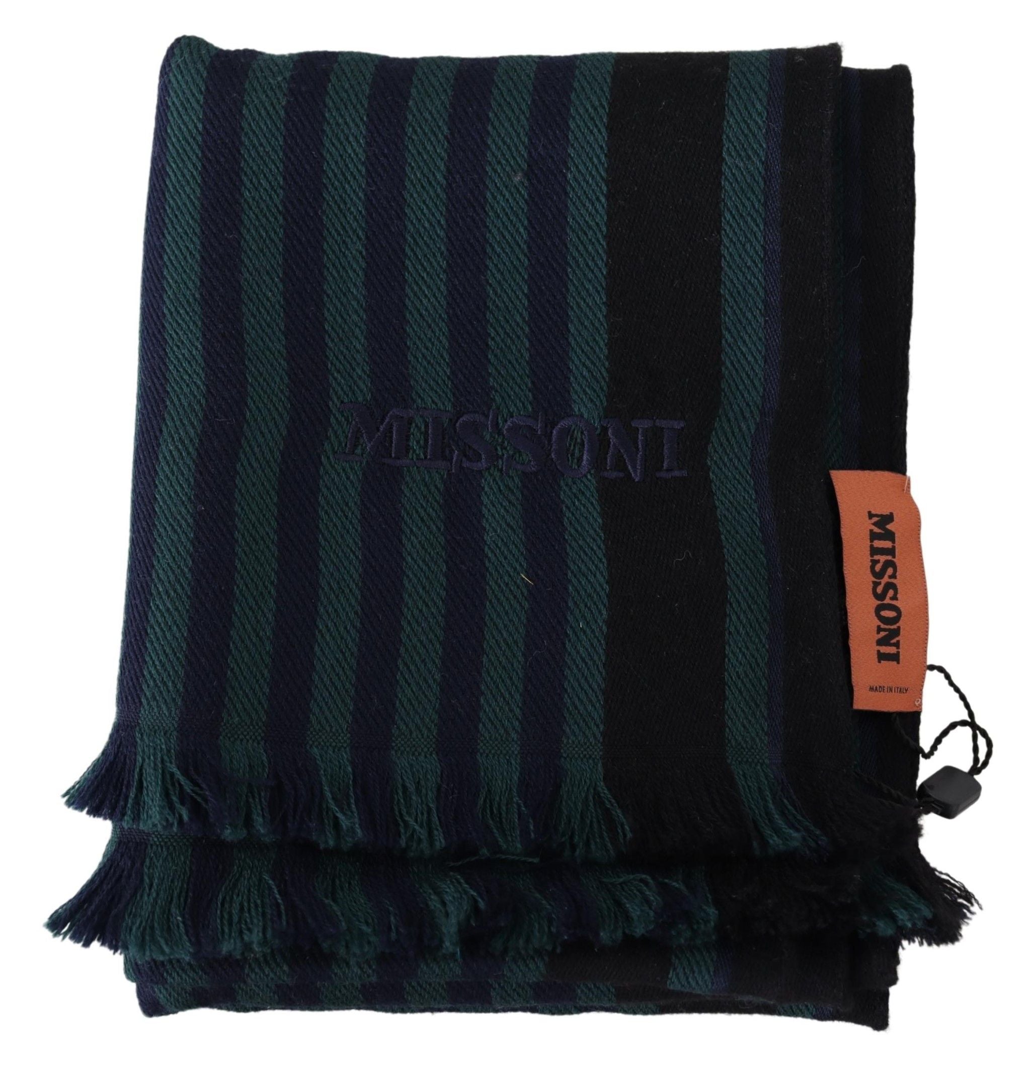 Missoni Multicolor Wool Scarf with Fringes