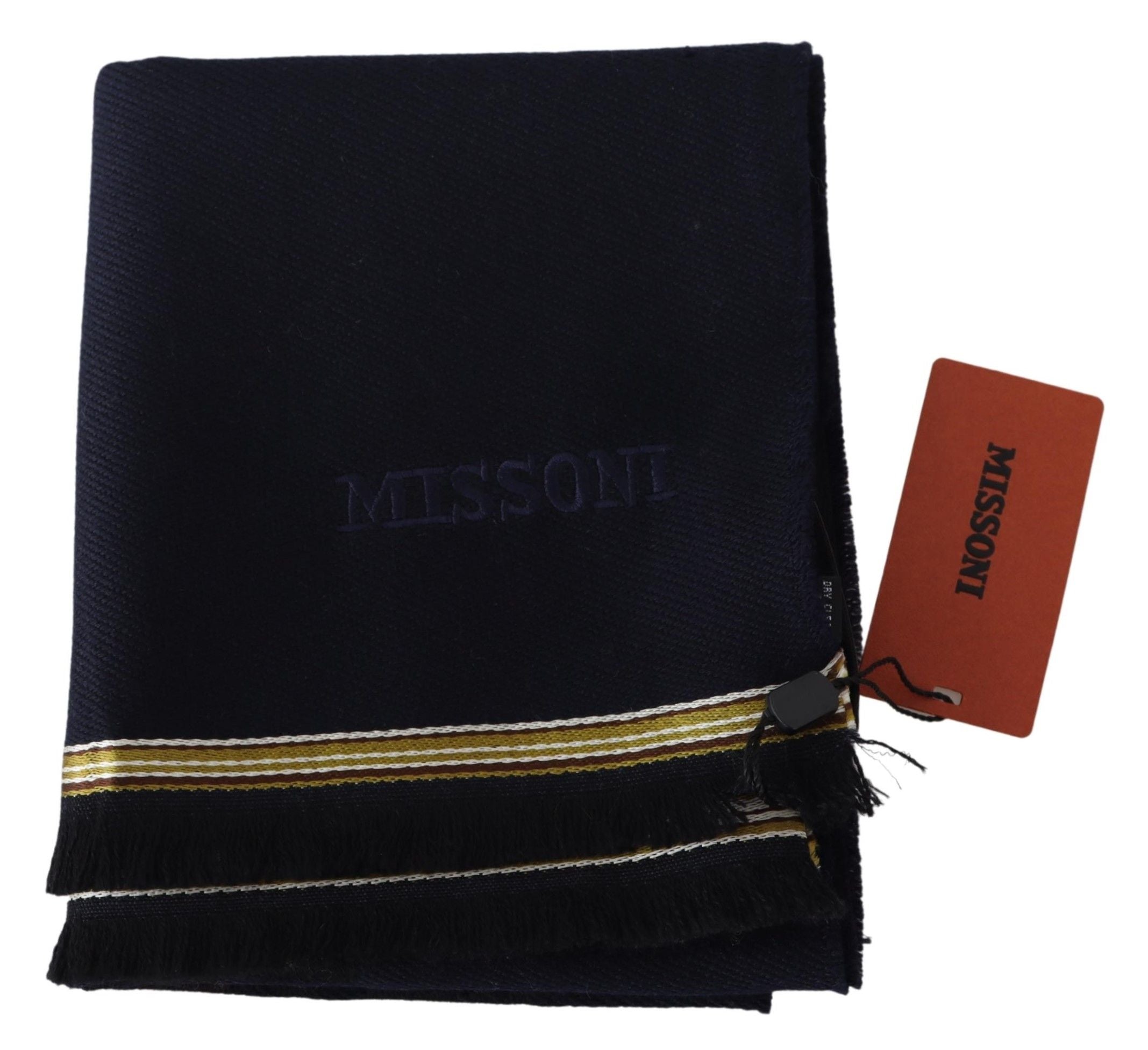 Missoni Unisex Elegant Wool Scarf with Embroidered Logo
