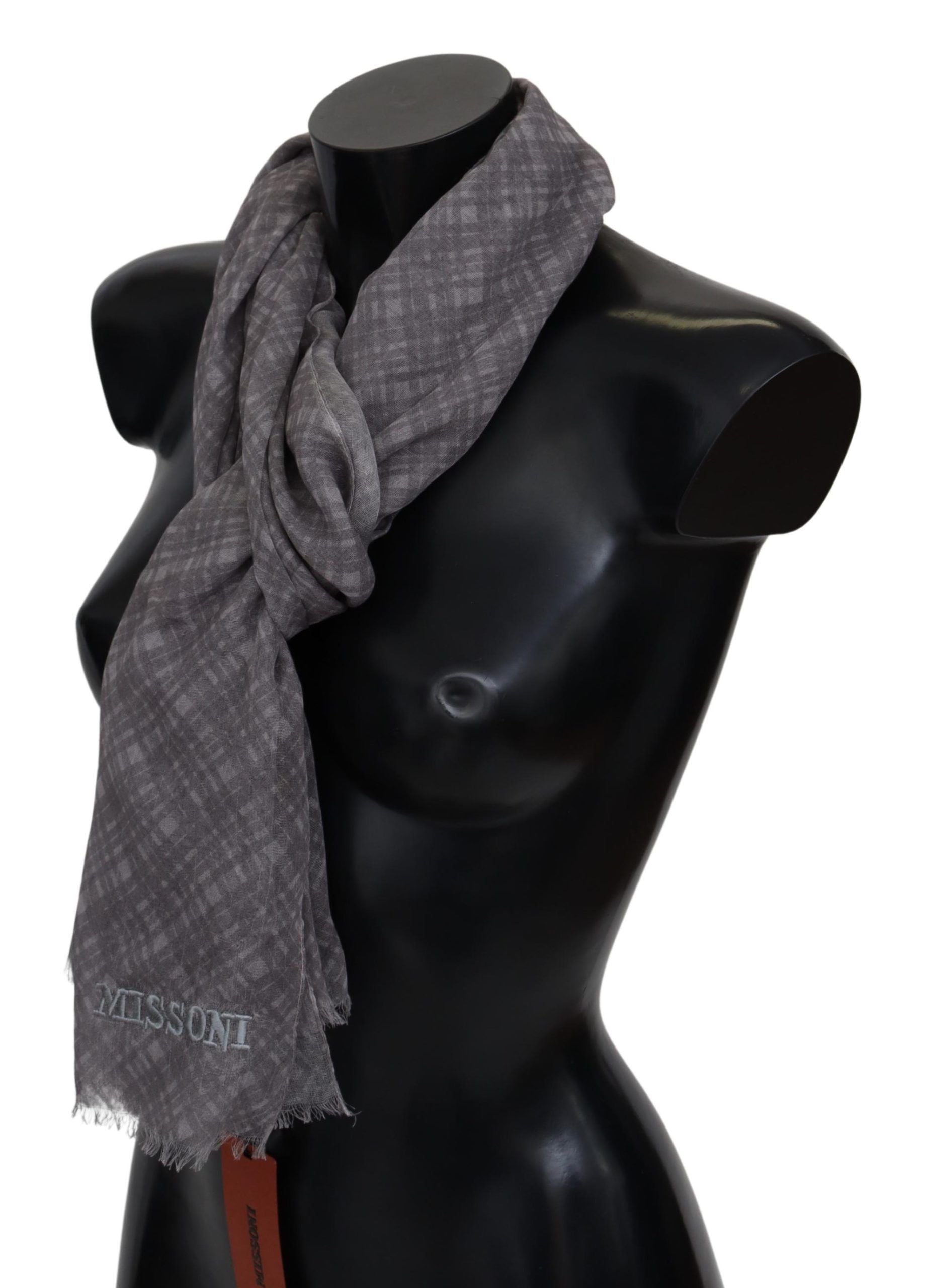 Missoni Elegant Plaid Wool-Silk Blend Scarf