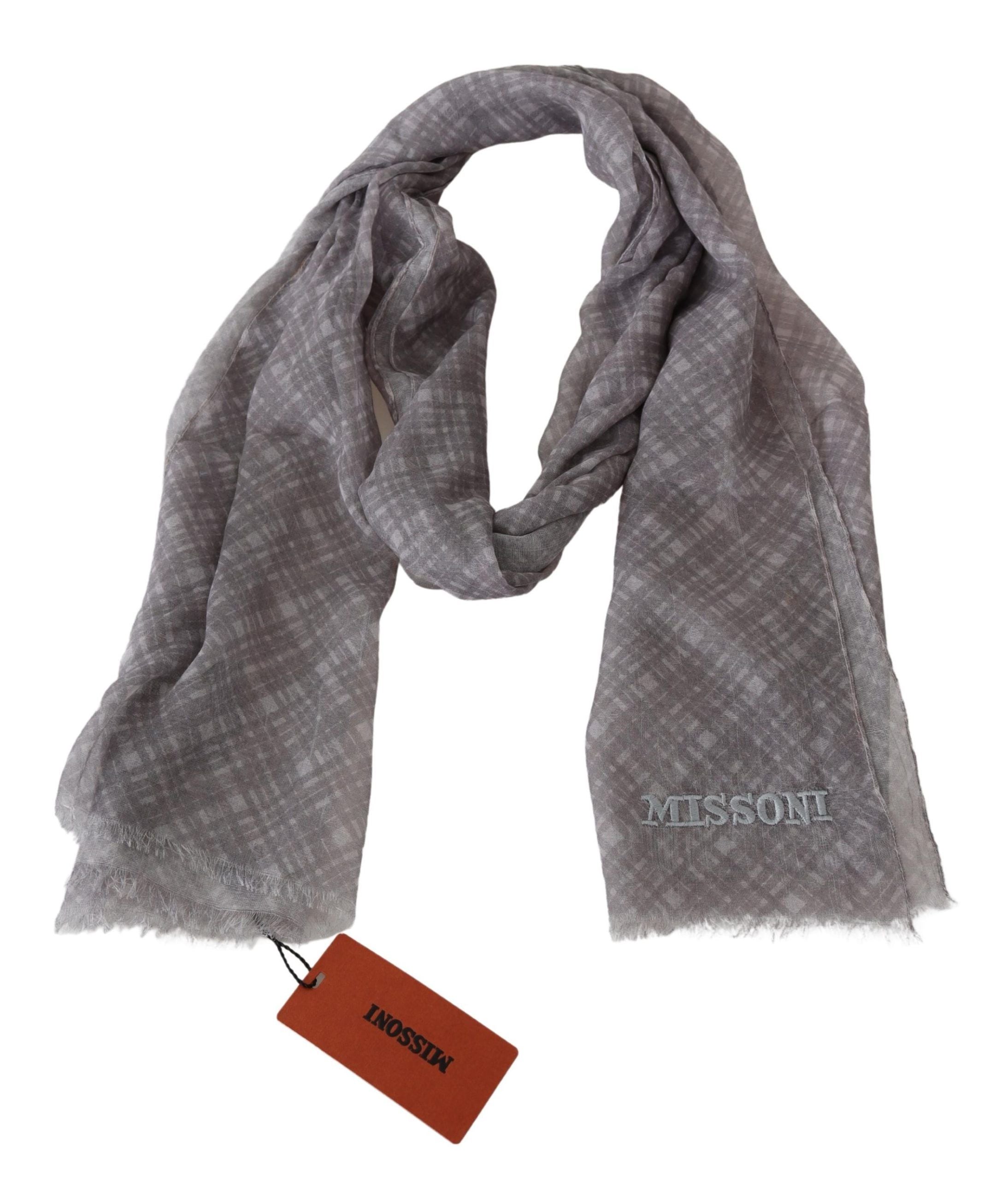 Missoni Elegant Plaid Wool-Silk Blend Scarf