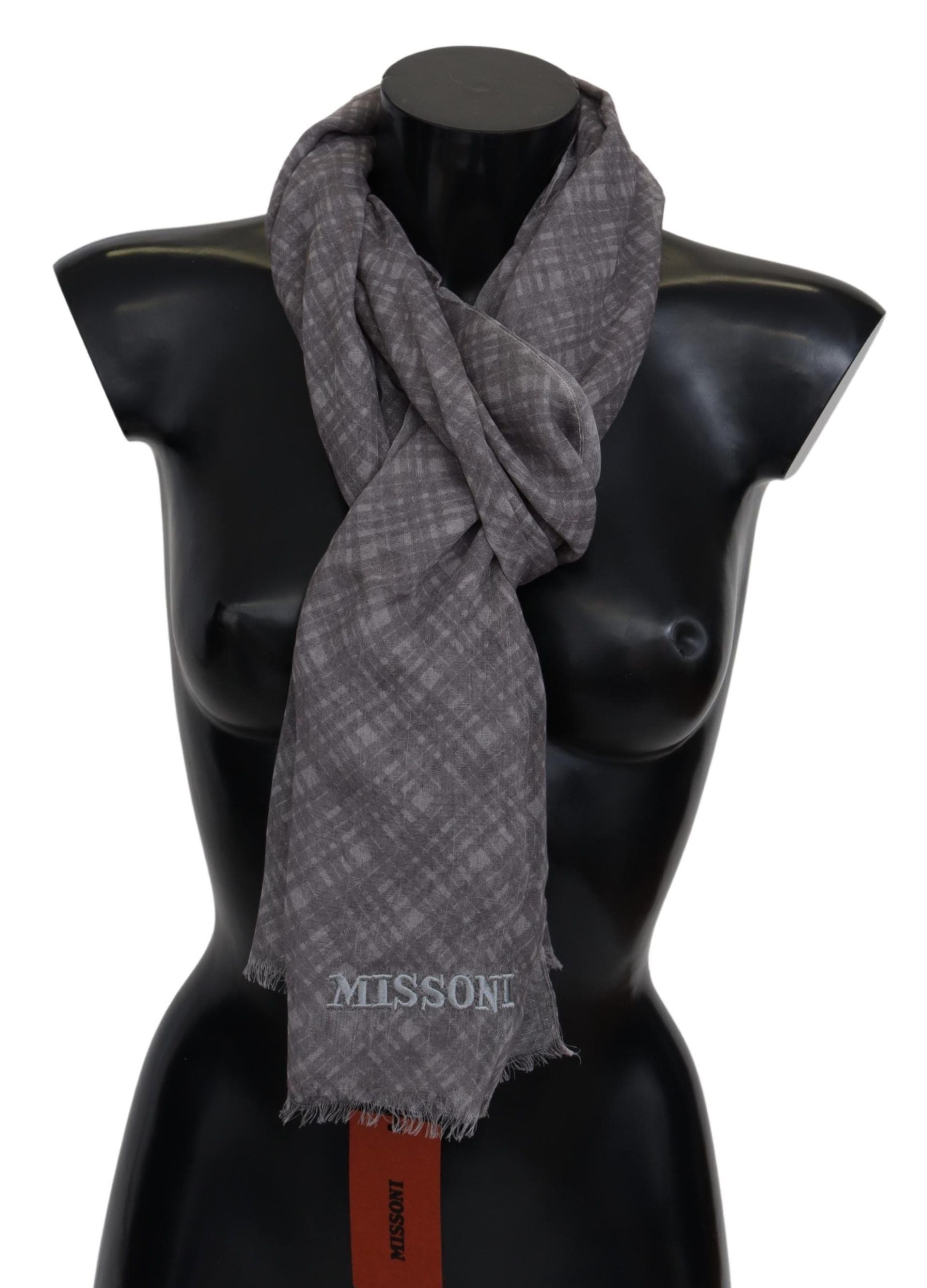 Missoni Elegant Plaid Wool-Silk Blend Scarf