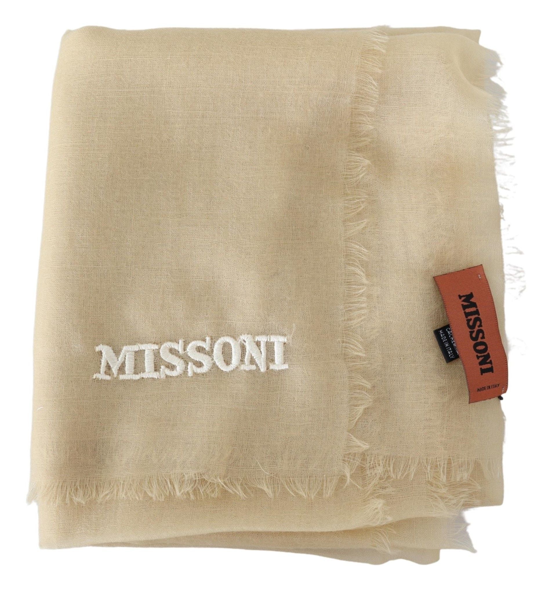 Missoni Elegant Cashmere Scarf - Beige