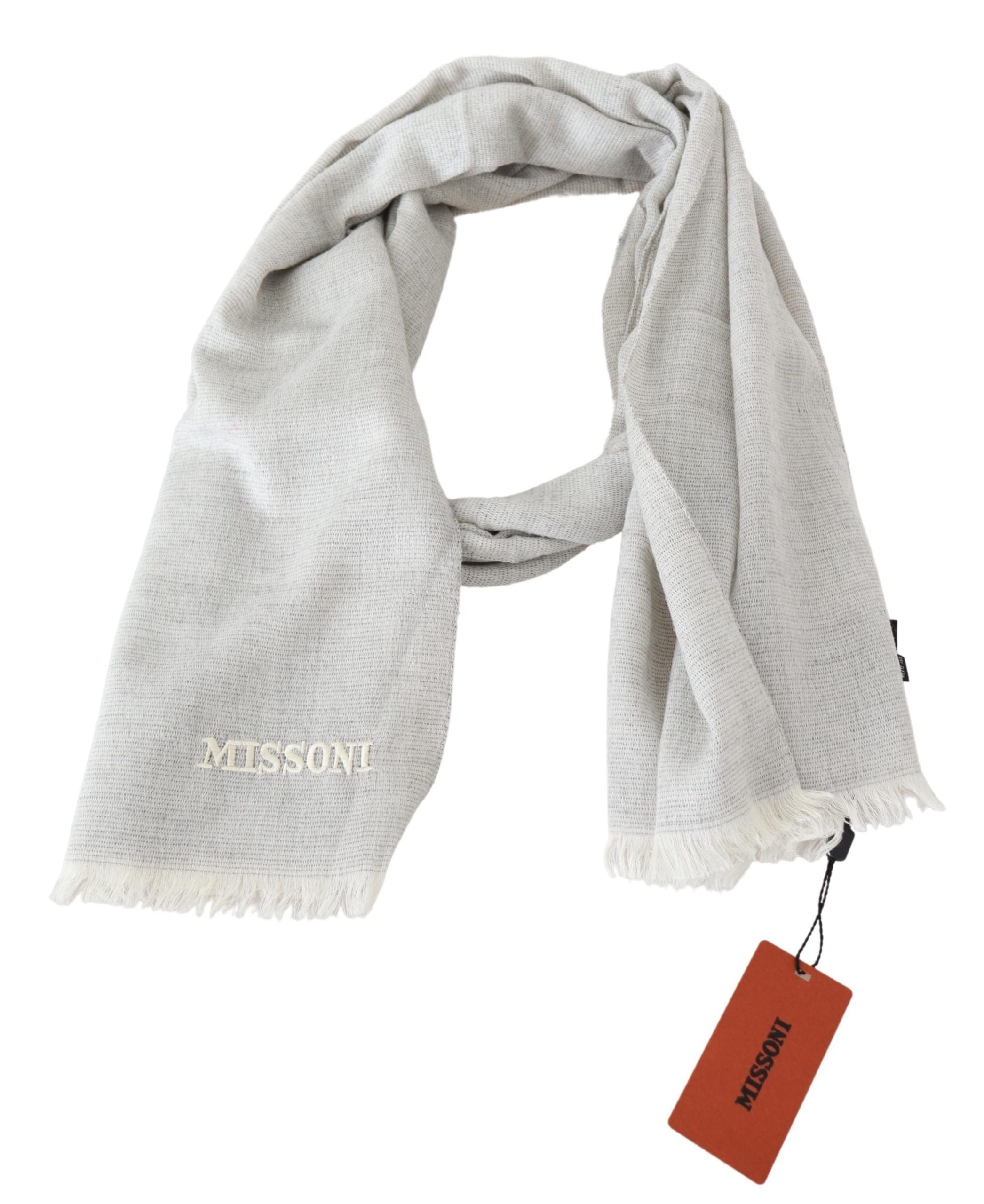 Missoni Elegante Uld tørklæde med Signatur Broderi