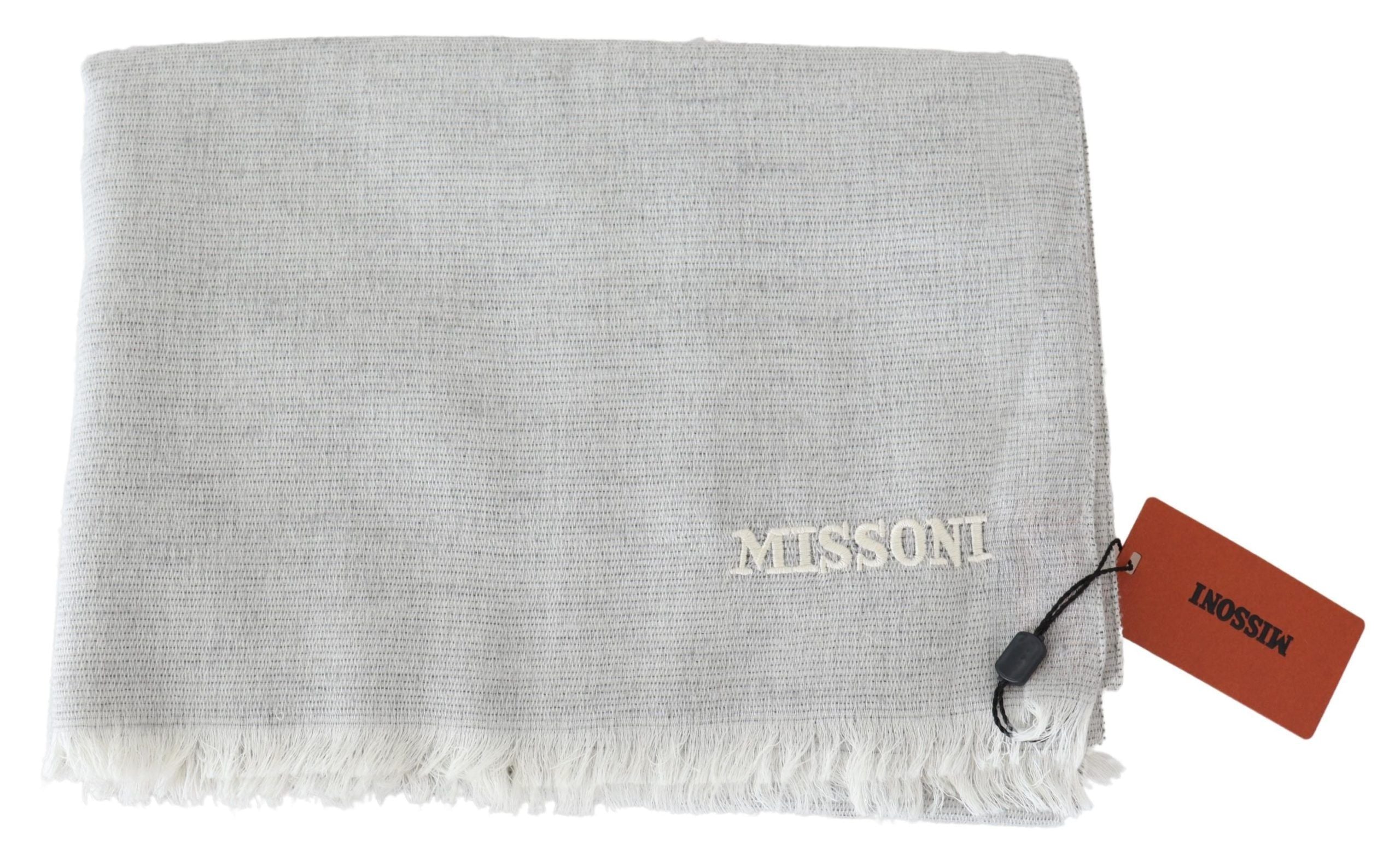 Missoni Elegante Uld tørklæde med Signatur Broderi