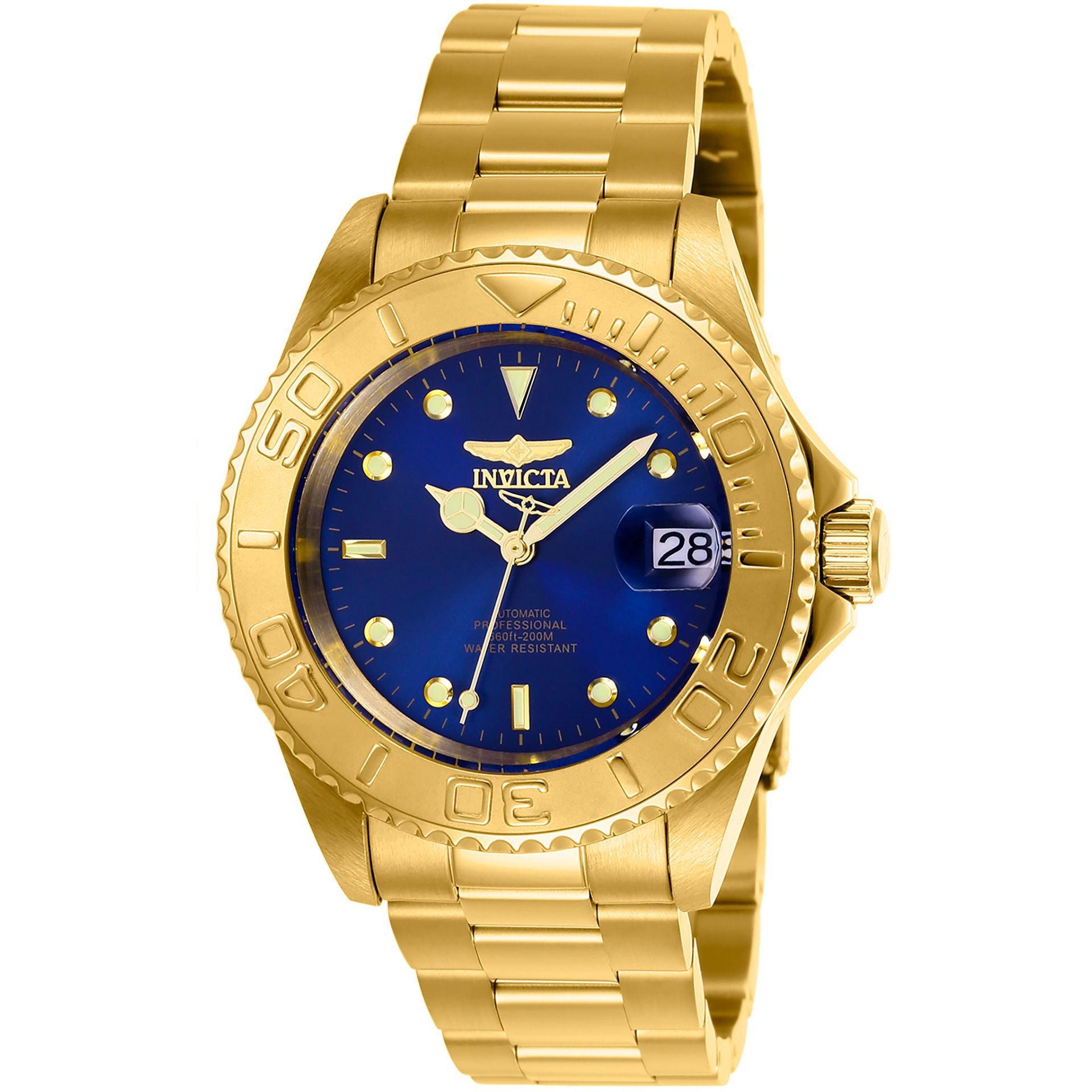 Invicta Mand Ur - Rustfrit Stål Quartz Ur med Mineral Glas