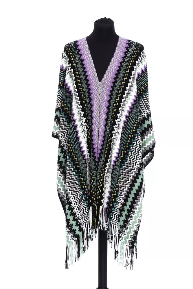 Missoni Multicolor Wool Poncho til Kvinder