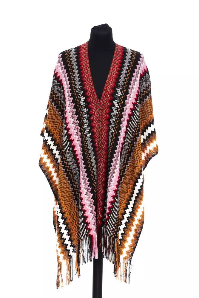 Missoni Multicolor Wool Poncho til Kvinder
