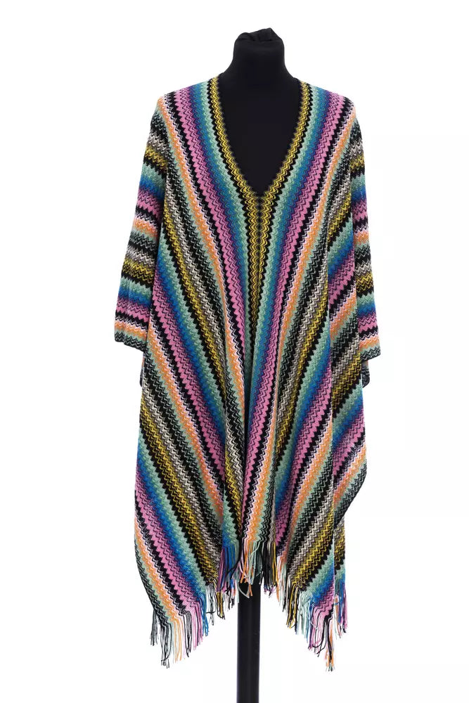 Missoni Multicolor Wool Poncho til kvinder