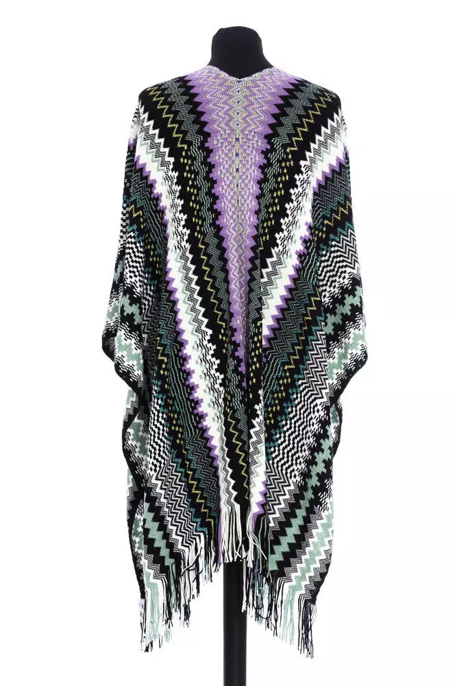Missoni Multicolor Wool Poncho til Kvinder