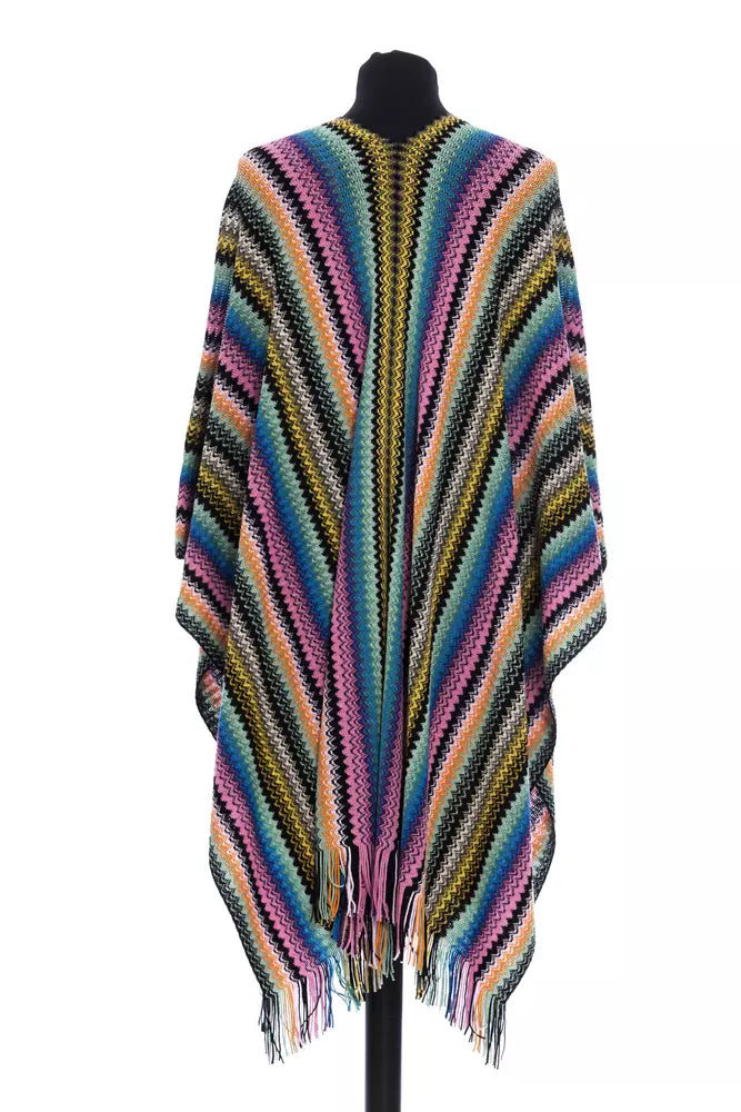 Missoni Multicolor Wool Poncho til kvinder