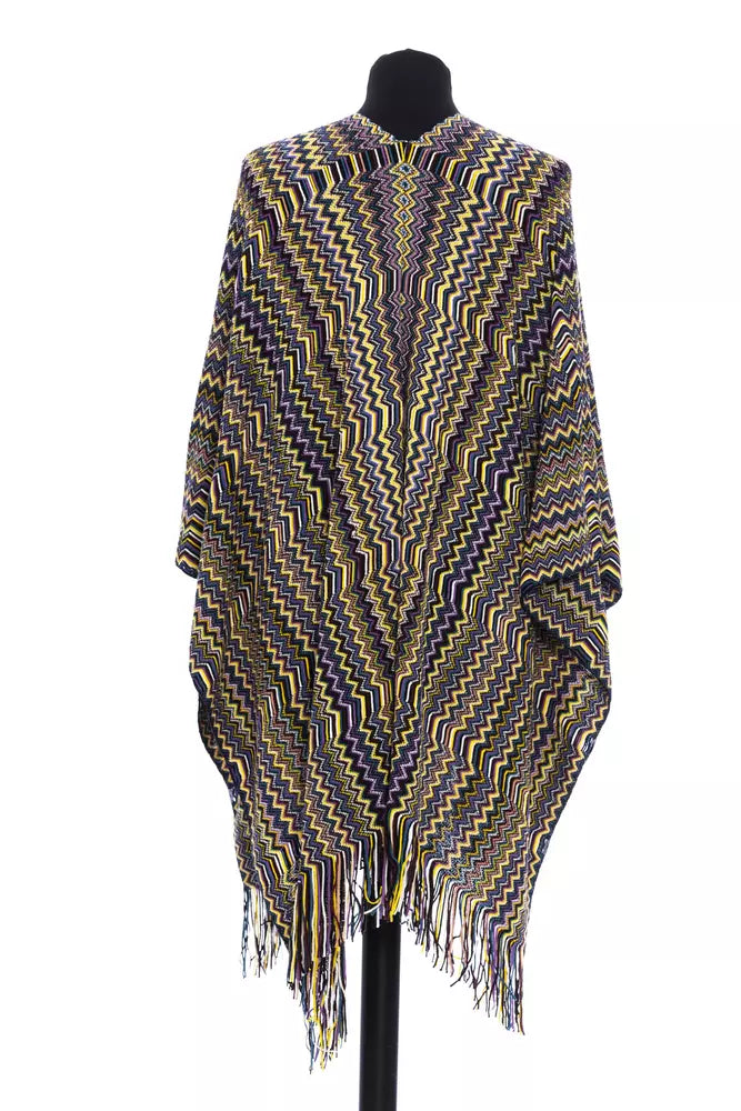 Missoni Multifarvet Uld Poncho til Kvinder
