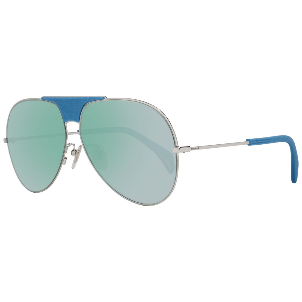 Police Blue Aviator Damesolbriller