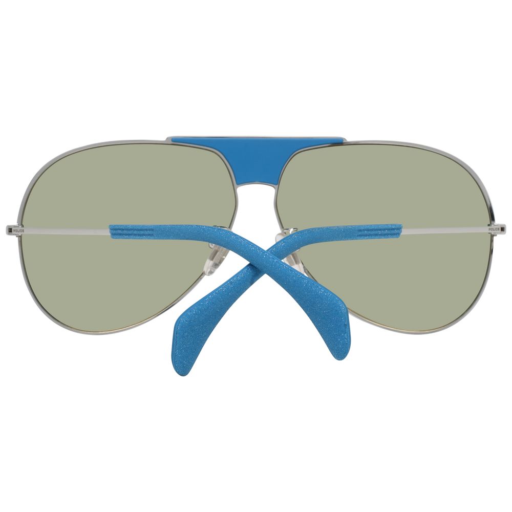 Police Blue Aviator Damesolbriller