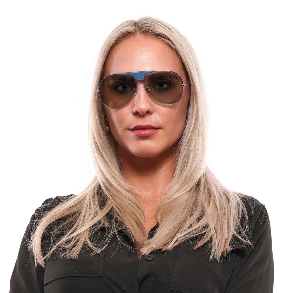 Police Blue Aviator Damesolbriller