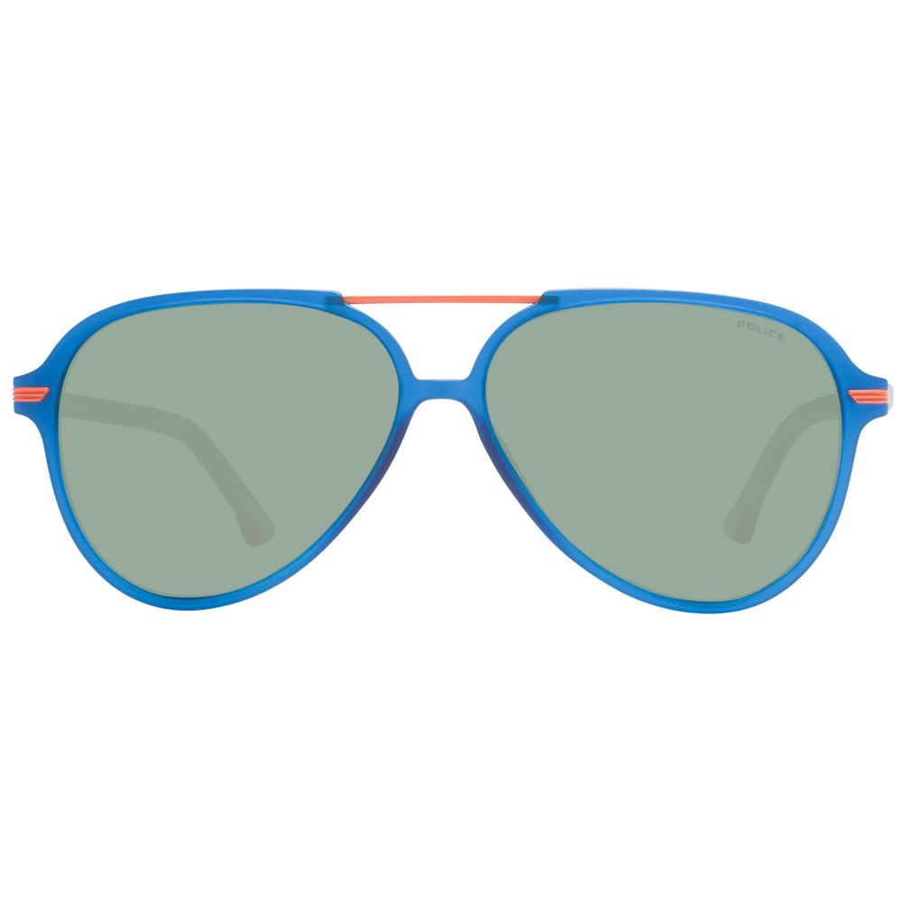 Police Blue Aviator Solbriller til Mænd