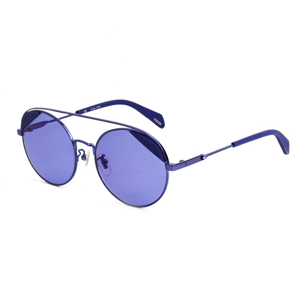Police Blue Metal Sunglasses for Women