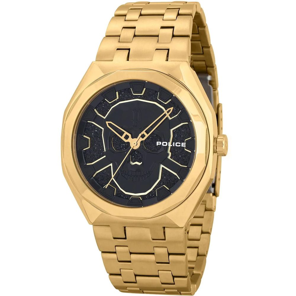 Police Gold Stainless Steel Watch - Quartz Analog