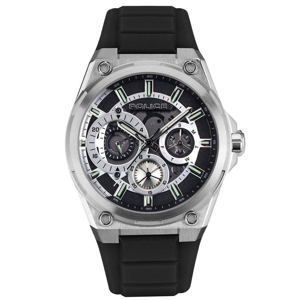 Police Black Silicone Watch - Chronograph Design