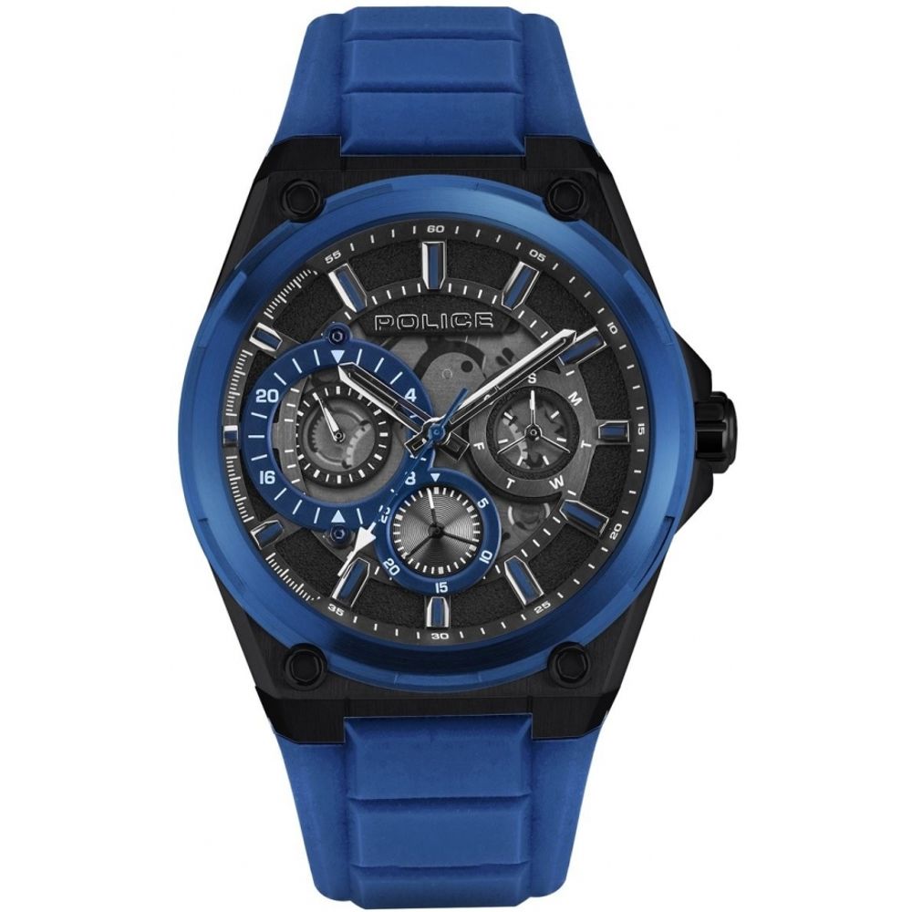 Police Blue Silicone Watch for Men