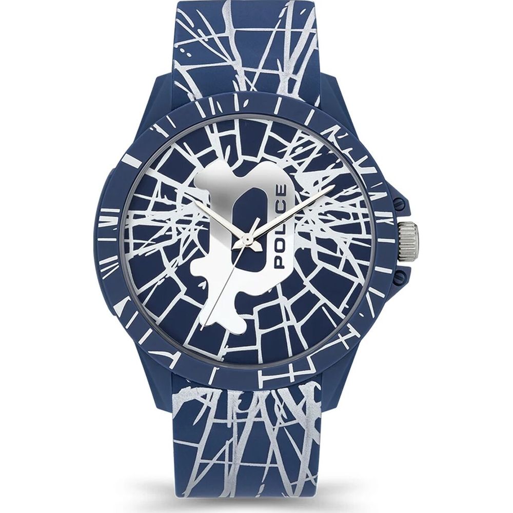 Police Blue Quartz Watch - Analog Display