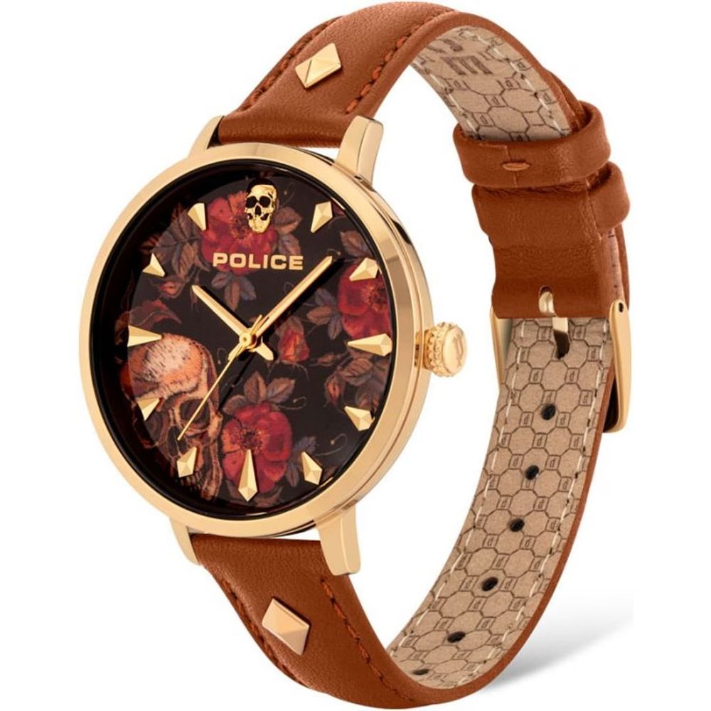 Police Brown Leather Watch - Elegant Quartz Timepiece