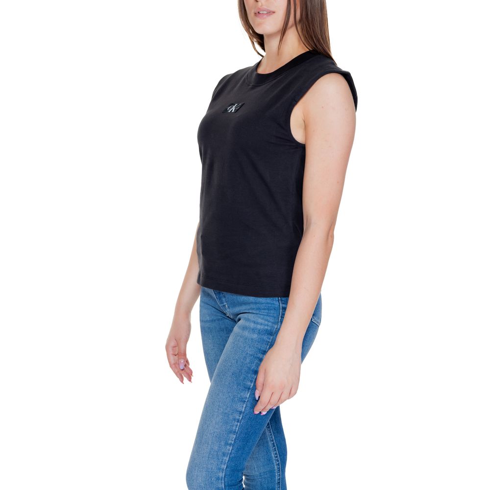 Calvin Klein Jeans Sort Cotton T-Shirt til Damer