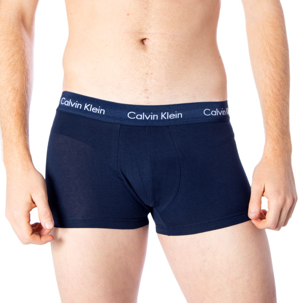 Calvin Klein Underwear Mænds Blå Bomulds Boxer Shorts - 3 Pak