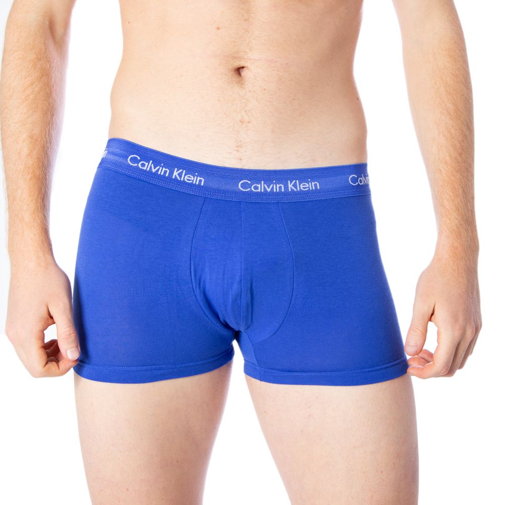 Calvin Klein Underwear Mænds Blå Bomulds Boxer Shorts - 3 Pak