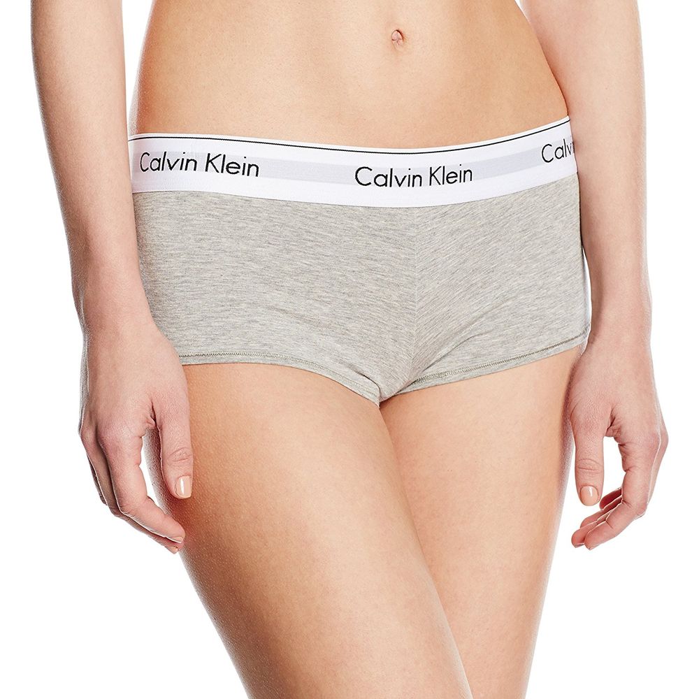 Calvin Klein Grå Bomulds Boyshort Underbukser til Kvinder