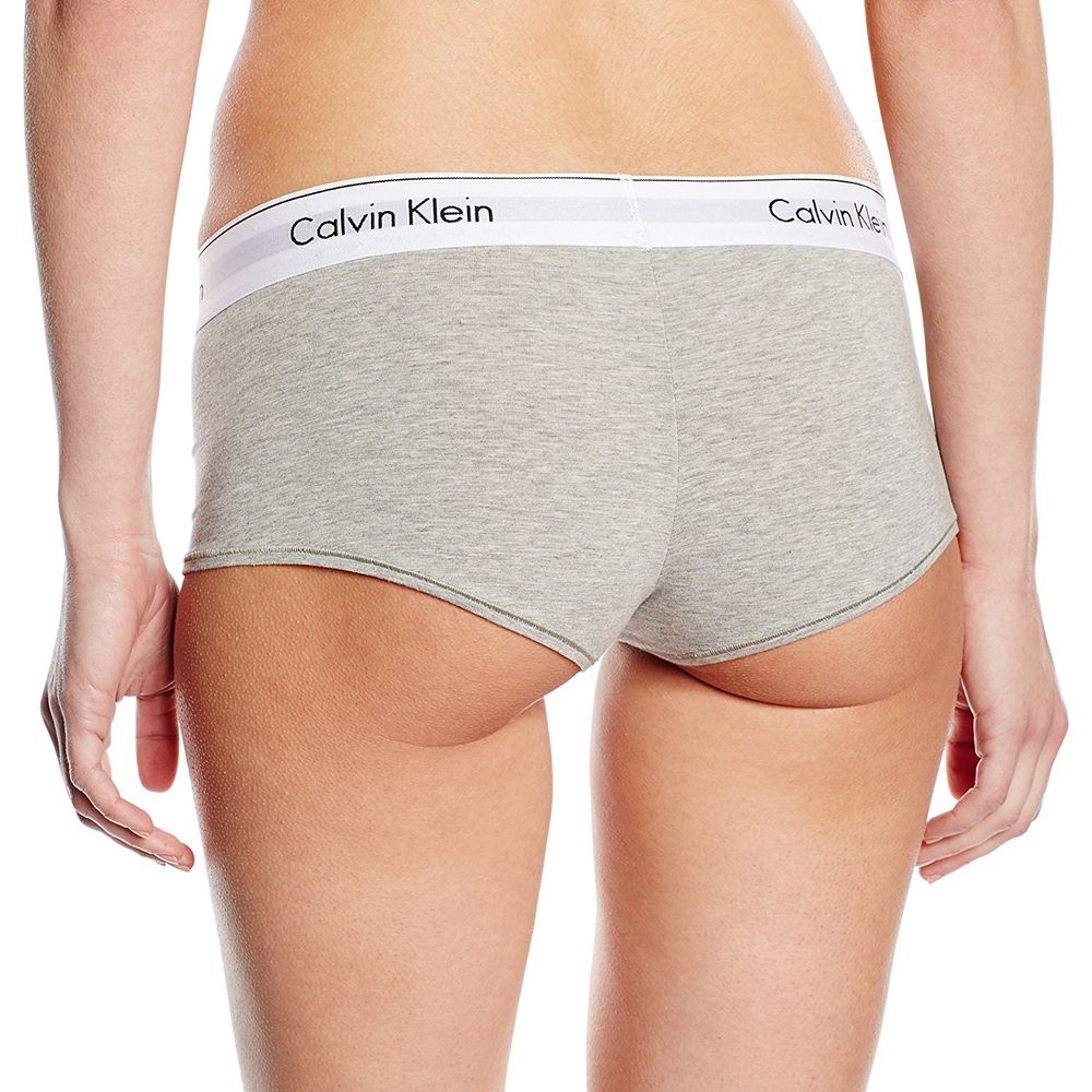 Calvin Klein Grå Bomulds Boyshort Underbukser til Kvinder
