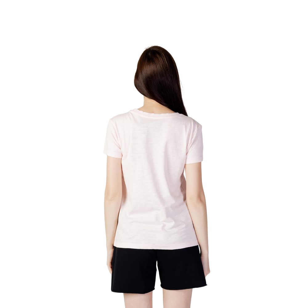 Blauer Multicolor T-Shirt til Damer - 100% Bomuld