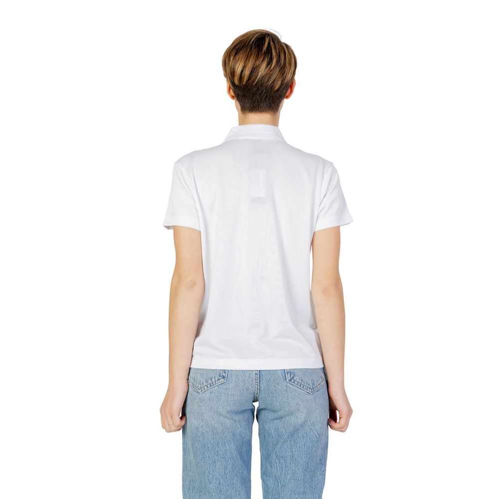 Blauer Hvid Polyester T-Shirt til Kvinder