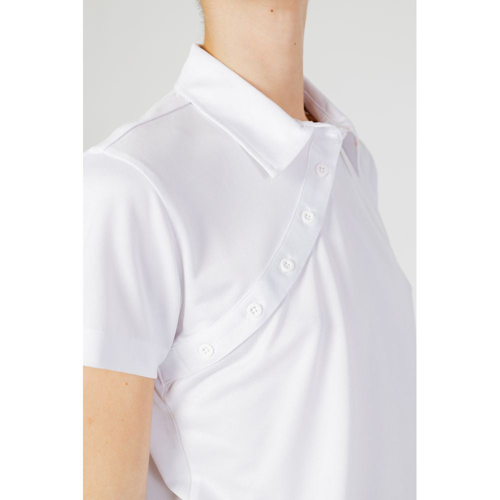Blauer Hvid Polyester T-Shirt til Kvinder