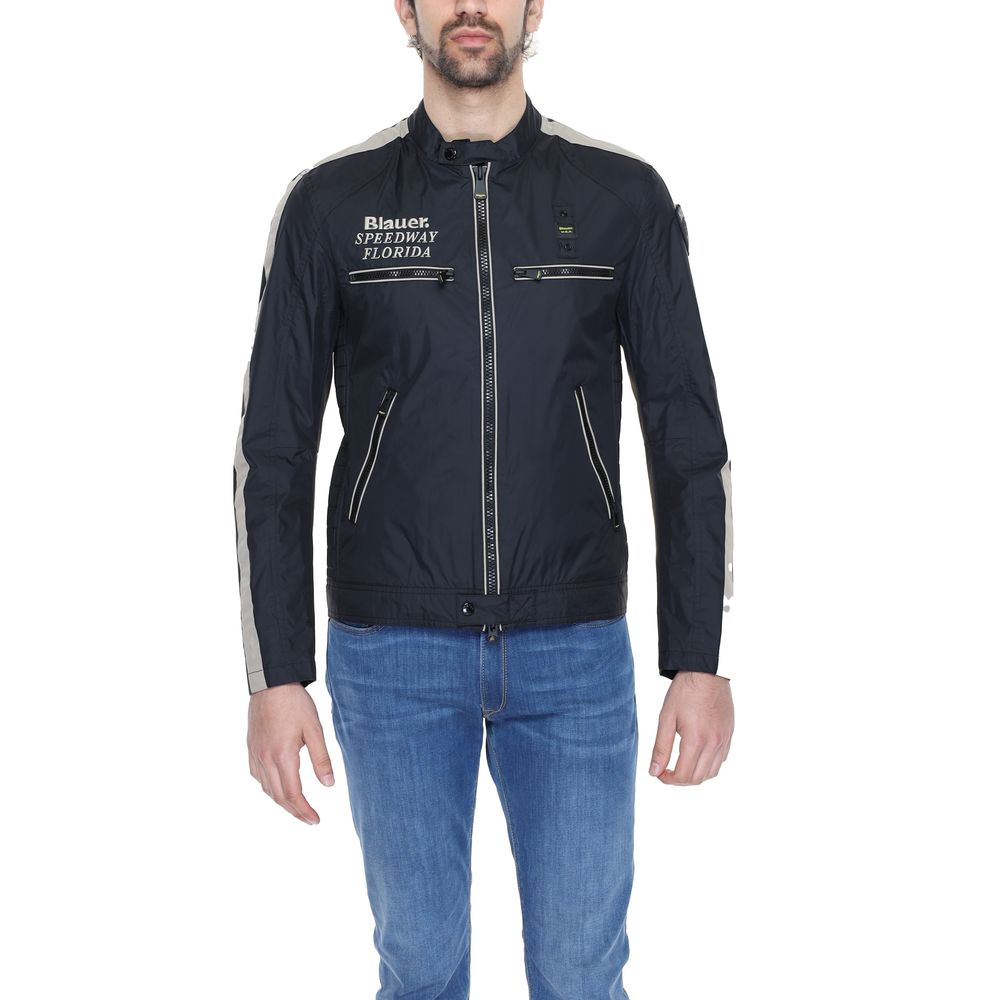 Blauer Herre Polyamid Jakke - Sort