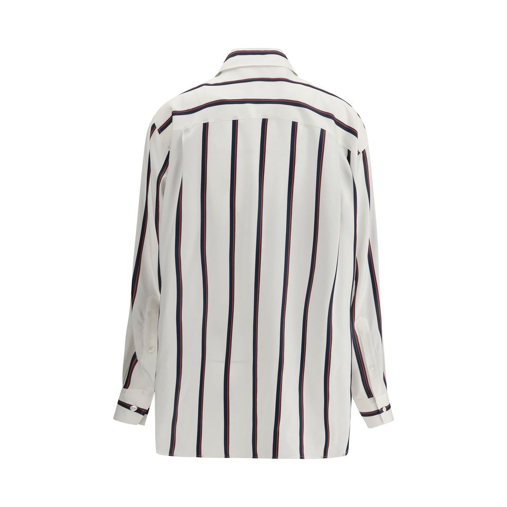 Alexander McQueen Silk Striped Shirt til Mænd