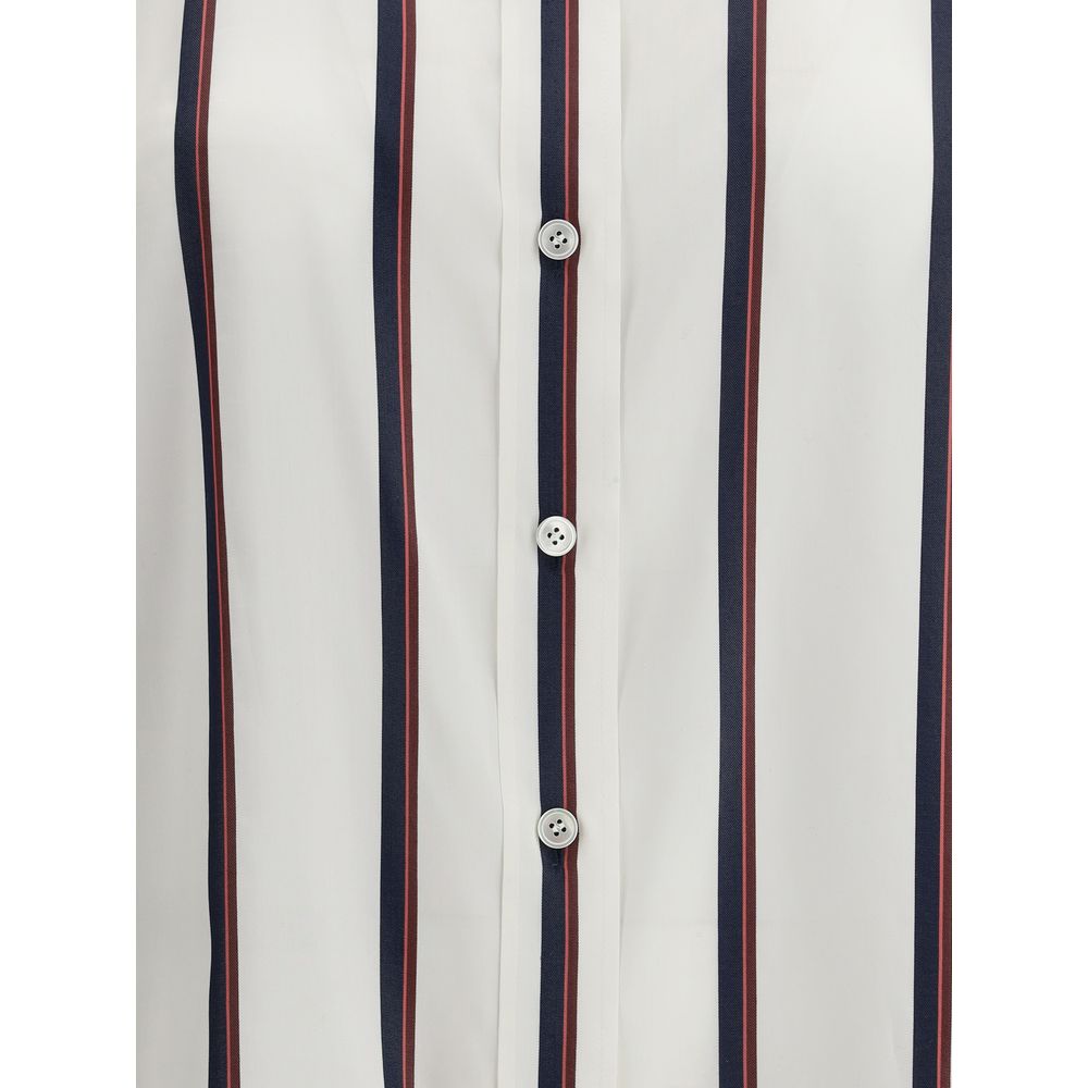 Alexander McQueen Silk Striped Shirt til Mænd