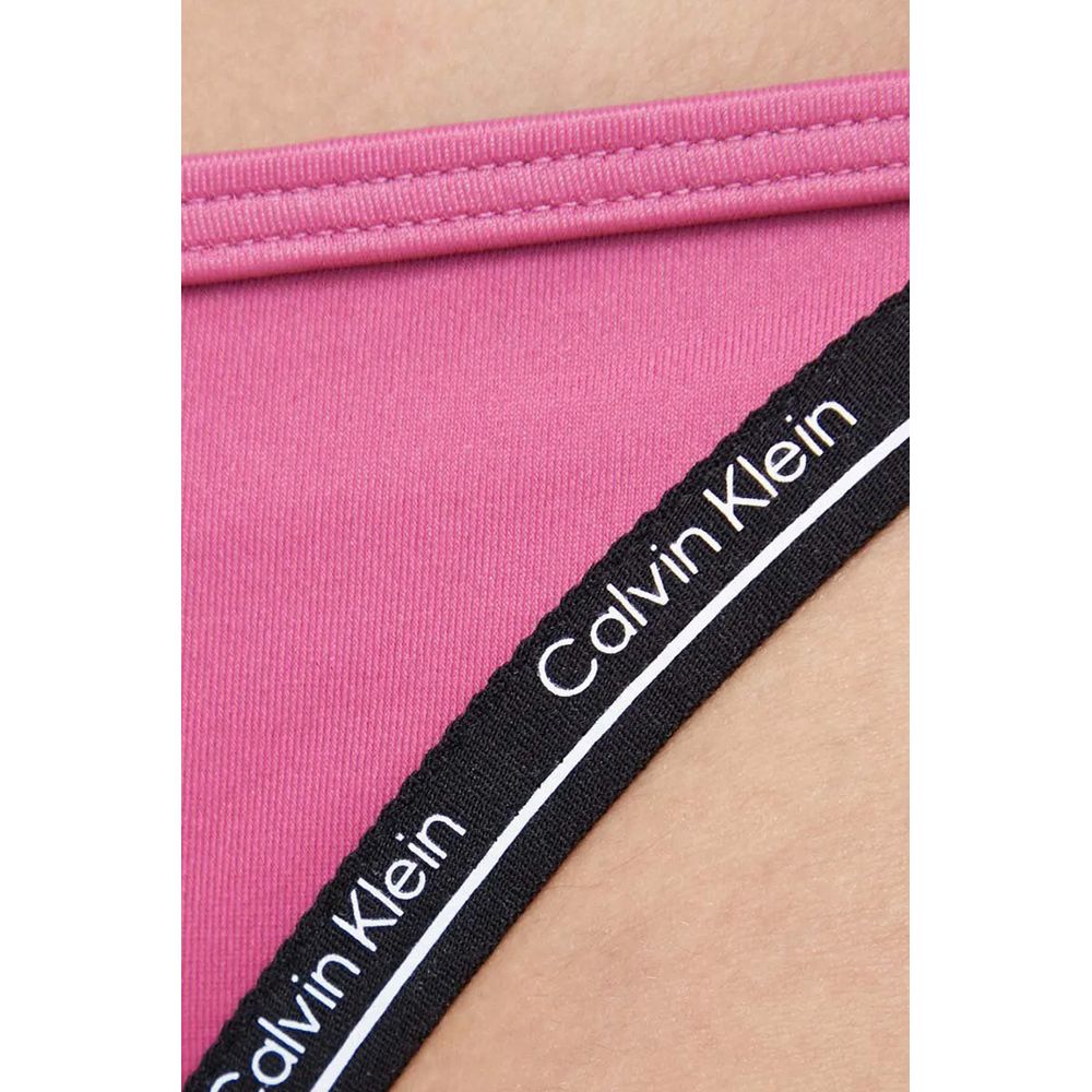Calvin Klein Jeans Pink Polyester Bikini Bottom til kvinder