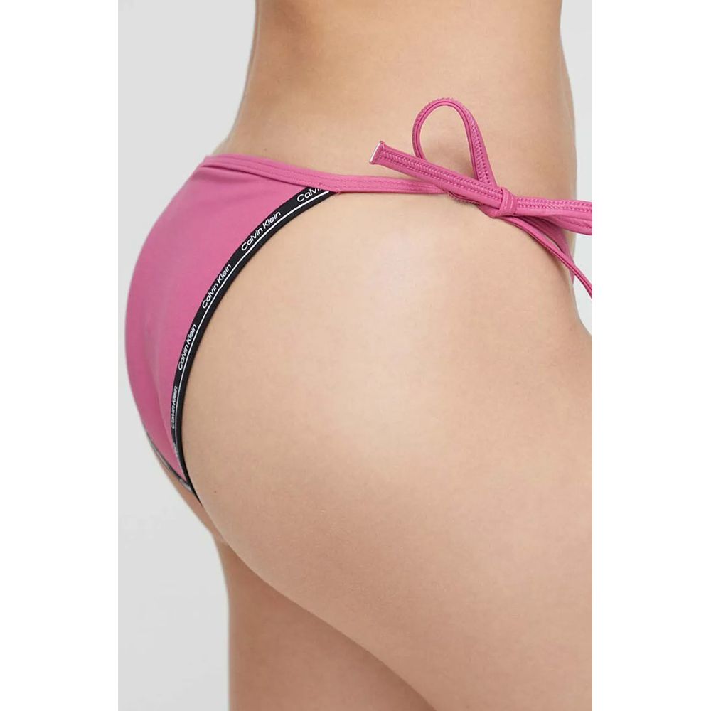 Calvin Klein Jeans Pink Polyester Bikini Bottom til kvinder