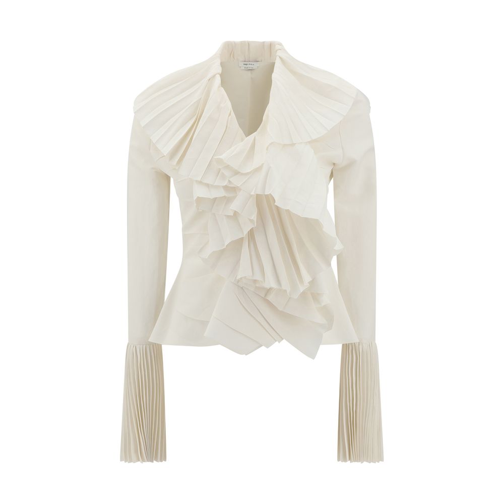 Alexander McQueen Ruffled Shirt - Elegant Blouse til Kvinder