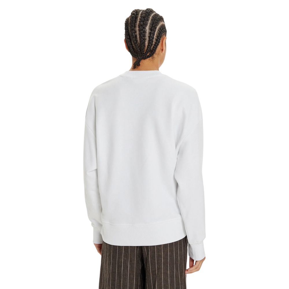 Calvin Klein Jeans Hvid Sweatshirt i 100% Genanvendt Bomuld