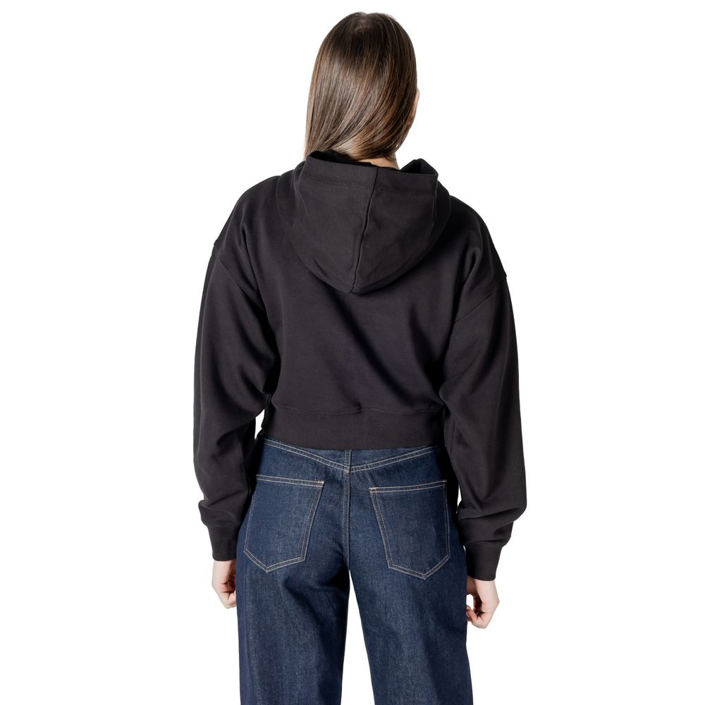 Calvin Klein Jeans Sort Hættetrøje i 100% Bomuld