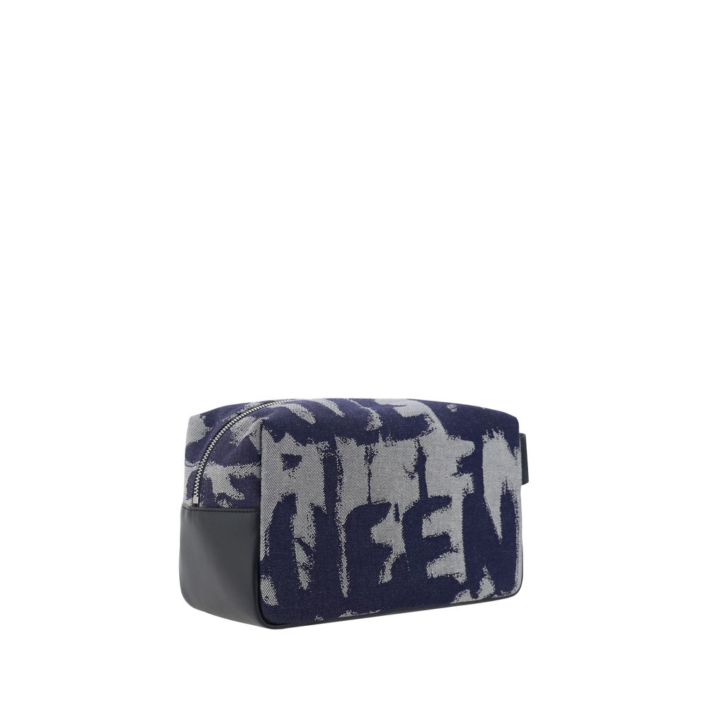 Alexander McQueen Graffiti Cotton Beauty Case
