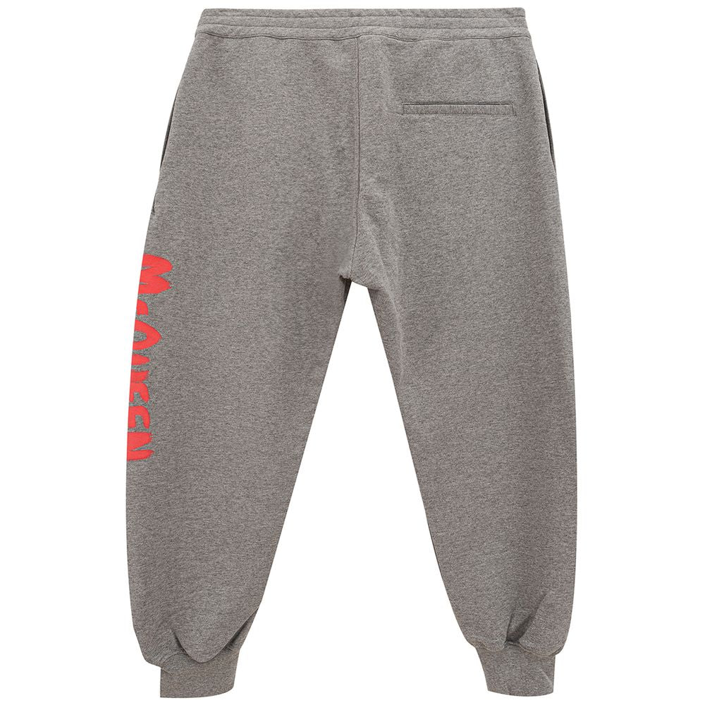 Alexander McQueen Chic Grå Bukser i Cotton Blend