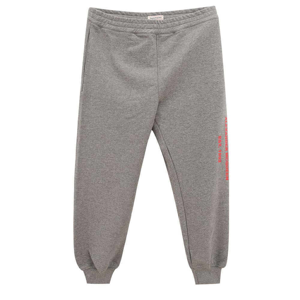 Alexander McQueen Grå Cotton Blend Bukser