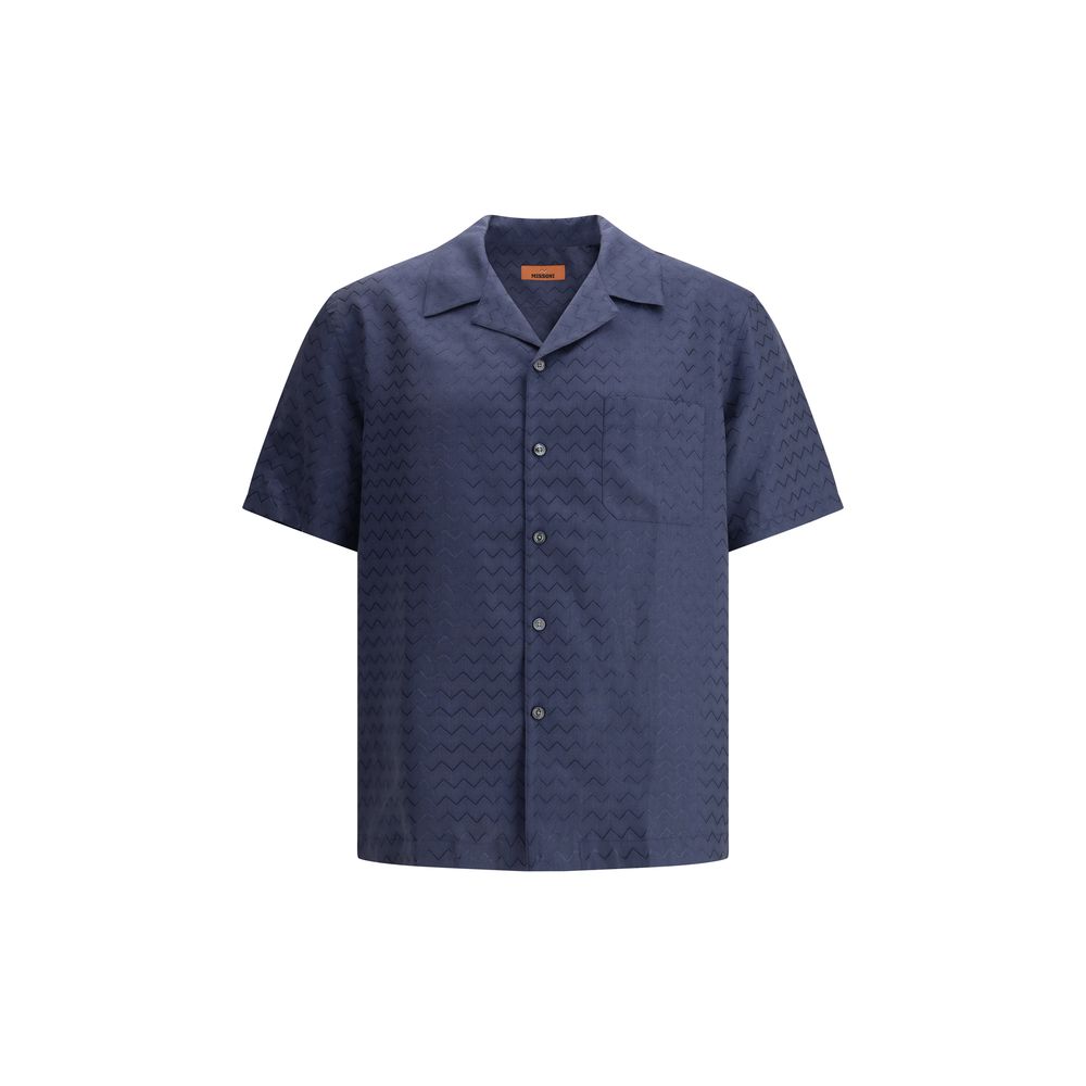 Missoni Bowling Shirt med Shiny ZigZag Mønster