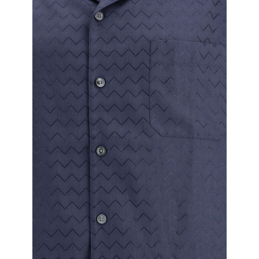 Missoni Bowling Shirt med Shiny ZigZag Mønster