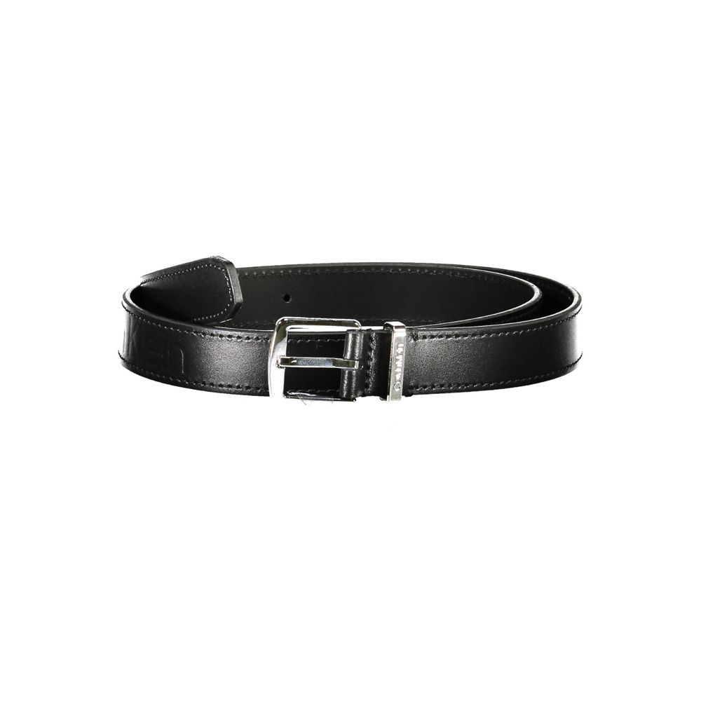 Calvin Klein Black Leather Belt til Kvinder