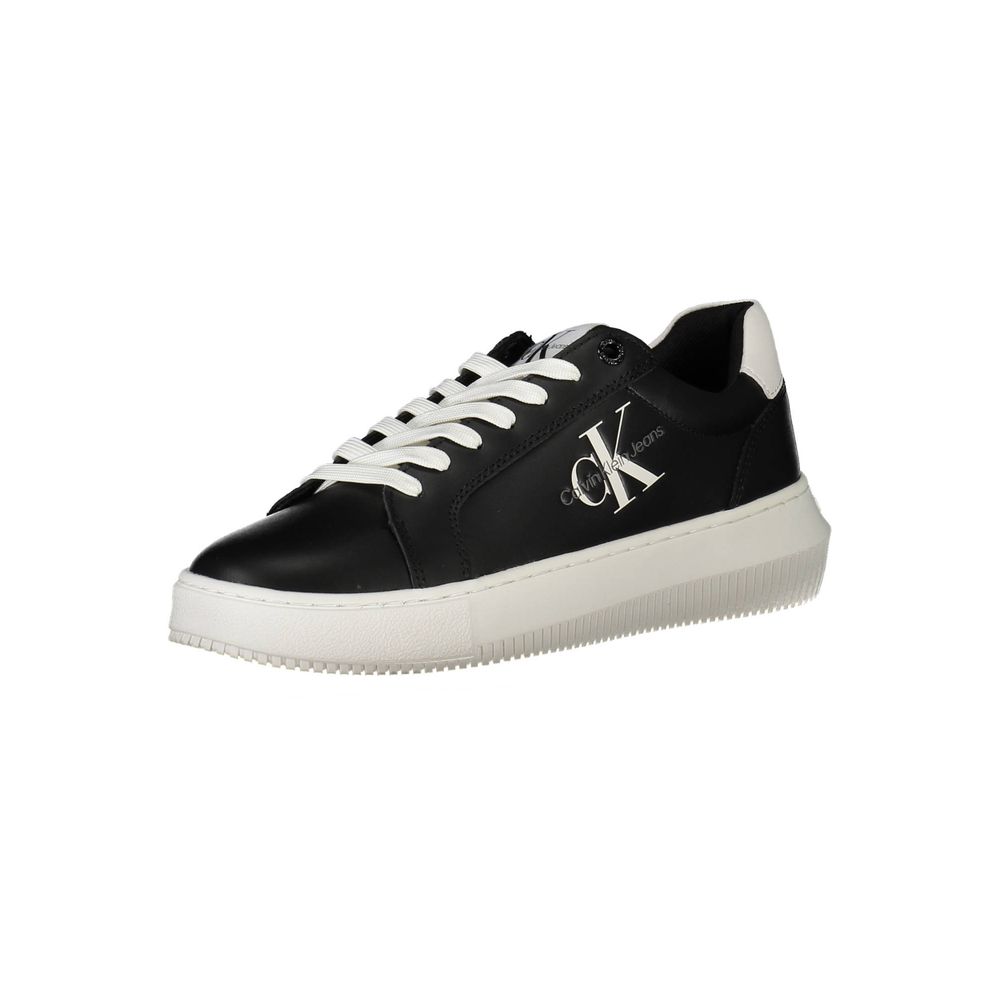 Calvin Klein Sorte Læder Sneakers til Kvinder