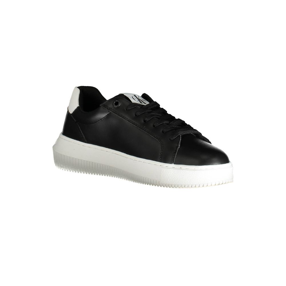 Calvin Klein Sorte Læder Sneakers til Kvinder